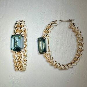 Ralph Lauren hoop with stone Earrings. Nwt
